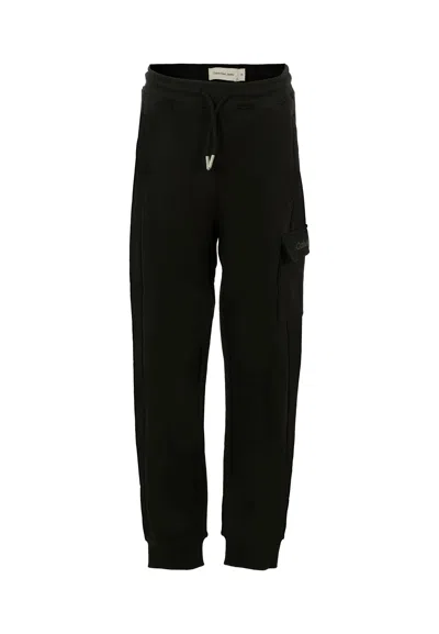 Calvin Klein Black Trousers For Kids With Logo