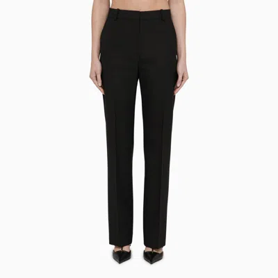 Calvin Klein Black Viscose Blend Regular Trousers