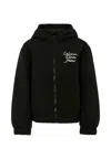 Calvin Klein Black Windbreaker Jacket For Kids With Logo In Black