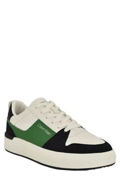 Calvin Klein Blayne Sneaker In Black/green