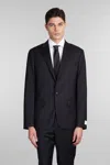 Calvin Klein Wool Single-breasted Blazer In Black