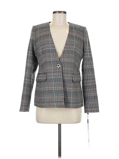 Calvin Klein Tech Yarn-dyed Classic Blazer In Gray