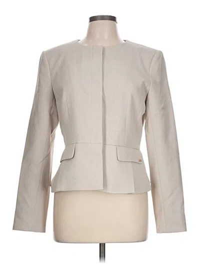 Pre-owned Calvin Klein Blazer Jacket In Ivory
