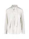 Calvin Klein Long Sleeve Top Featuring Bow Detail In White