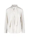 Calvin Klein Long Sleeve Top Featuring Bow Detail In White