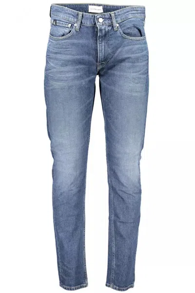 Calvin Klein Blue Cotton Jeans & Trouser