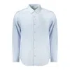 Calvin Klein Light Blue Cotton Men Shirt In Blue