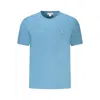 Calvin Klein Blue Cotton Men T-shirt In Blue