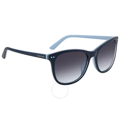 Calvin Klein Blue Gradient Cat Eye Ladies Sunglasses Ck18510s 436 57