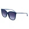 Calvin Klein Blue Gradient Cat Eye Ladies Sunglasses Ck23500s 438 55 In Blue