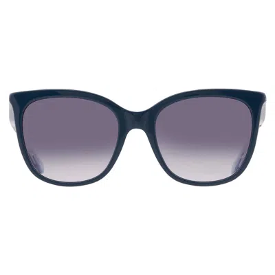 Calvin Klein Blue Gradient Cat Eye Ladies Sunglasses Ck23500s 438 55 In Black