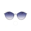 CALVIN KLEIN CALVIN KLEIN BLUE GRADIENT OVAL LADIES SUNGLASSES CKJ22202S 405 61