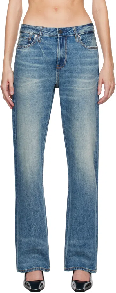 Calvin Klein Blue Halo New Loose Selvedge Jeans In Alloy Indigo