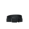 Calvin Klein Blue Leather Belt In Black