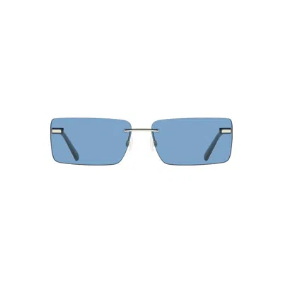 Calvin Klein Blue Metal Women Sunglass