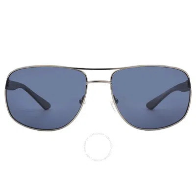 Calvin Klein Blue Navigator Ladies Sunglasses Ck20319s 009 60 In Blue / Gun Metal / Gunmetal