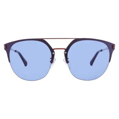 Calvin Klein Blue Oval Unisex Sunglasses Ckj172saf 465 65 In Black