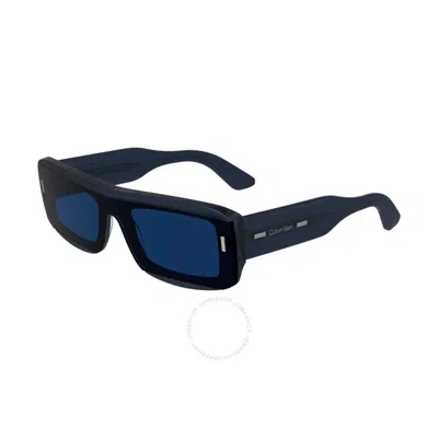 Calvin Klein Blue Pilot Unisex Sunglasses Ck24503s 438 51