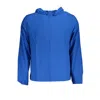 Calvin Klein Sleek Hooded Sports Jacket In Vibrant Blue