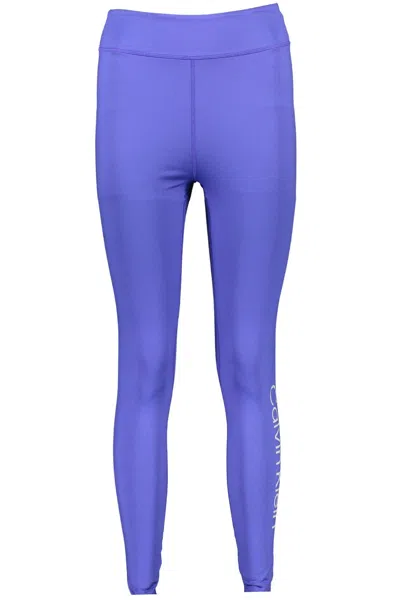 CALVIN KLEIN BLUE POLYESTER WOMEN LEGGING