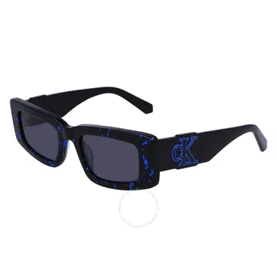 Calvin Klein Blue Rectangular Unisex Sunglasses Ckj23609s 233 52