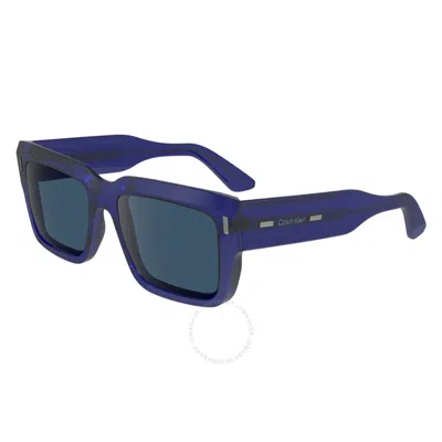 Calvin Klein Blue Square Men's Sunglasses Ck23538s 400 55