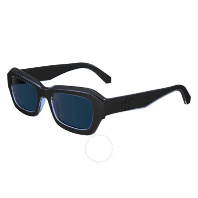 Calvin Klein Blue Square Unisex Sunglasses Ckj24608s 001 52