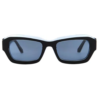 Calvin Klein Blue Square Unisex Sunglasses Ckj24608s 001 52 In Multi