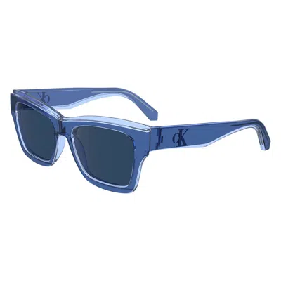 Calvin Klein Blue Square Unisex Sunglasses Ckj24609s 400 53