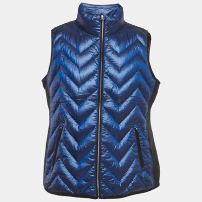 Pre-owned Calvin Klein Blue Synthetic Quilted Down Gilet Xxl