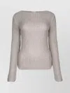 Calvin Klein Boat Neck Silk Blend Relaxed Sweater