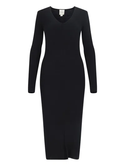 Calvin Klein Wool Dress In Black