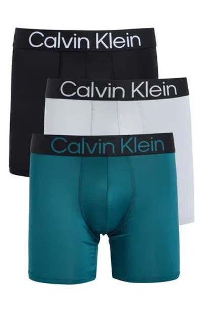 Calvin Klein Bold Logo 3-pack Boxer Briefs In Multi