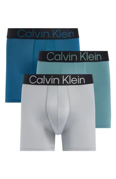 Calvin Klein Bold Logo 3-pack Boxer Briefs In Multi