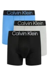 Calvin Klein Bold Logo 3-pack Boxer Briefs In Multi