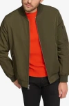Calvin Klein Bomber Flight Jacket In Green