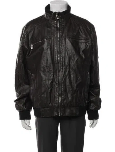 Pre-owned Calvin Klein Bomber Jacket In Black