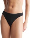 Calvin Klein Women's Bonded Flex Thong Underwear Qd3958 In Black