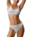 Calvin Klein Bonded Flex Mid Rise Thong In Blue