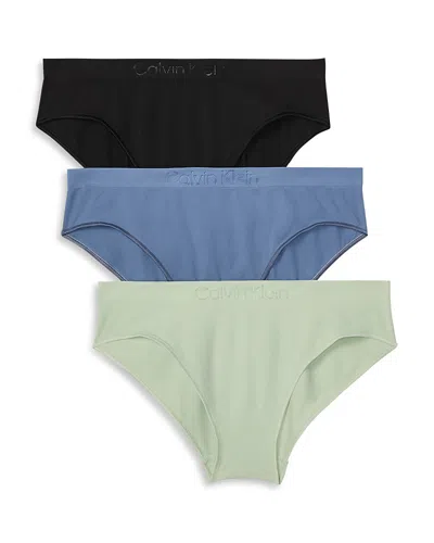 Calvin Klein Bonded Flex Seamless Bikini Briefs, Pack Of 3 In Multi
