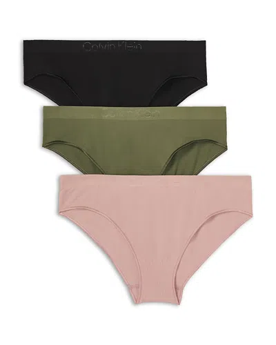 Calvin Klein Bonded Flex Seamless Bikini Briefs, Pack Of 3 In Multi