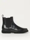 Calvin Klein Logo-debossed Leather Ankle Boots In Schwarz