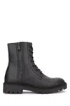 Calvin Klein Chic Black Ankle Boot With Laces And Zip Detail In Tripleblack