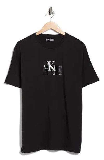 Calvin Klein Box Graphic T-shirt In Black