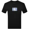 Calvin Klein Box Logo T Shirt Black In Black