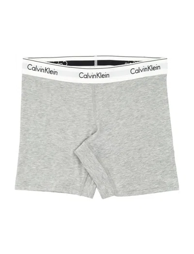 Calvin Klein Logo裤腰紧身四角裤 In Grey