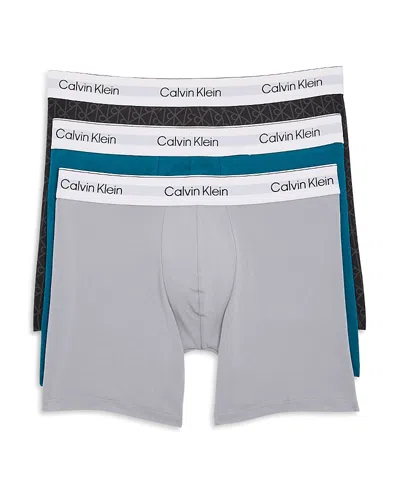 Calvin Klein Boxer Briefs, Pack Of 3 In Blue