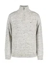 Calvin Klein Boy's Highneck Sweater In White Multi