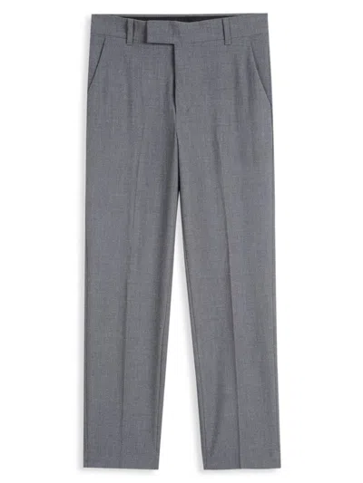 Calvin Klein Kids' Boy's Husky Bi Stretch Dress Pants In Oxford Grey