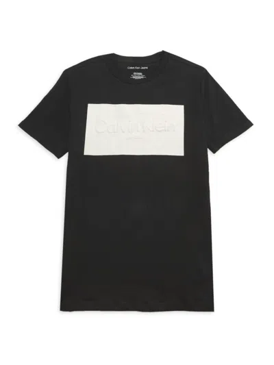 Calvin Klein Babies' Boy's Logo Cotton T-shirt In Black
